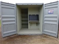 BUILDERS COMBO 10` Shipping Container - Toilet - Storage - Bench